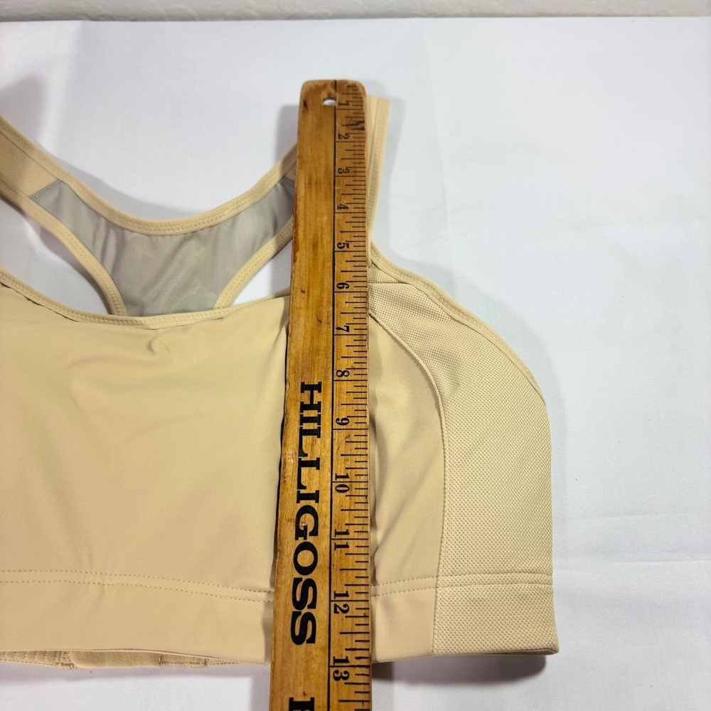 Syrokan Women 36 DD High Impact Adjustable Racerback Sport Bra Beige A251 Run - Picture 8 of 8